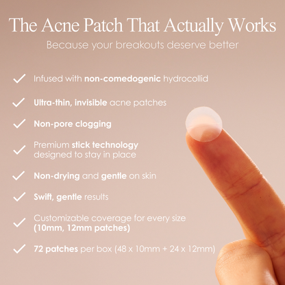 Clear + Glow Acne Patches (72 pcs)