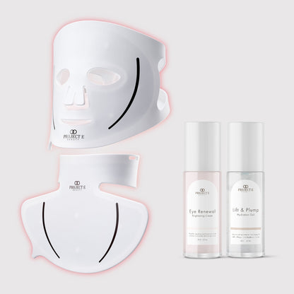LumaLux Face+ | Pro LED Red Light Therapy Face & Neck Mask